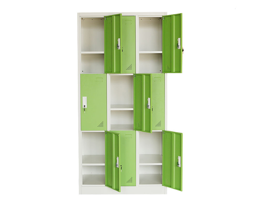 彩色九门更衣柜